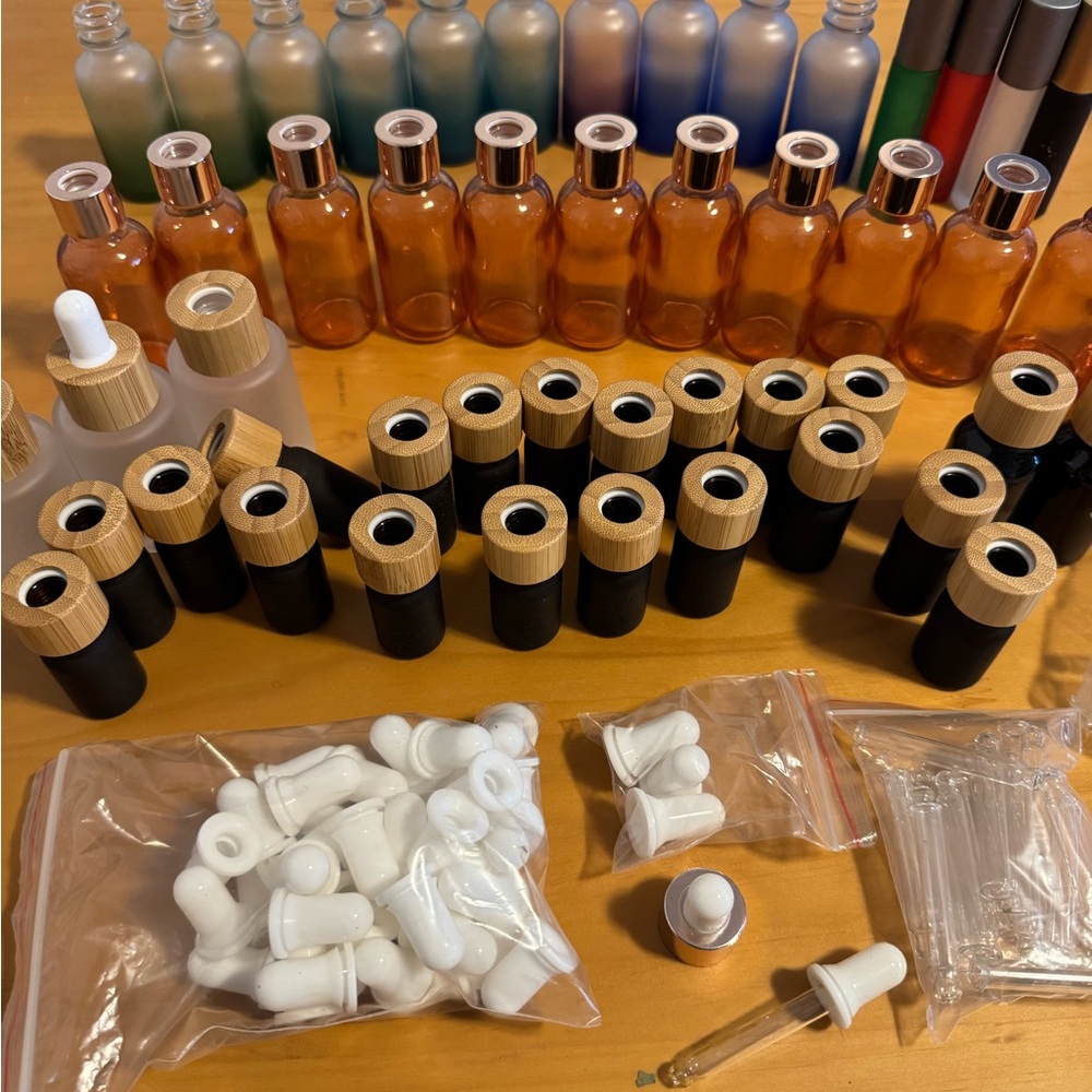 Assorted Glass Dropper Bottles